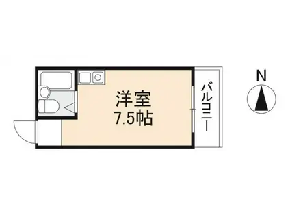 NSビル(ワンルーム/2階)の間取り写真