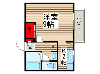 SHIMIZUハイツ(1K/2階)の間取り写真