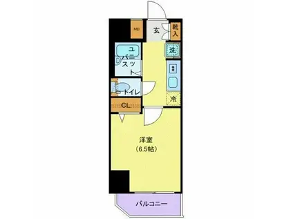 メイクスデザイン住吉IV(1K/8階)の間取り写真