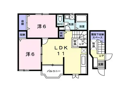 トランキーロ・Y(2LDK/2階)の間取り写真
