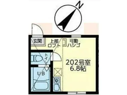 エンラコリーナ小机(ワンルーム/2階)の間取り写真