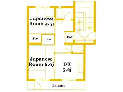戸塚深谷 25号棟(2DK/1階)の間取り写真