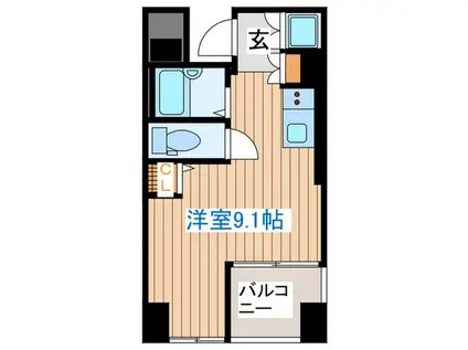 ラピスラズリ榴岡(ワンルーム/7階)の間取り写真