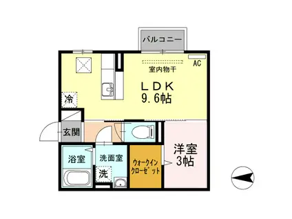 ソレイユルバンIII 103(1LDK/1階)の間取り写真