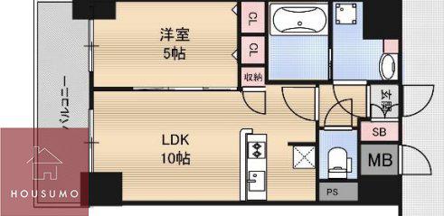 CAVANA梅田北(1LDK/12階)の間取り写真