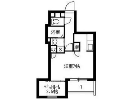MZ鴨池II(1K/4階)の間取り写真