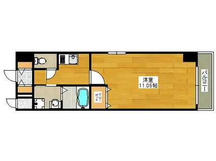 ルミエール千里中央(1K/4階)の間取り写真