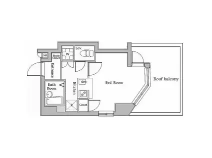 FORTISII(ワンルーム/3階)の間取り写真