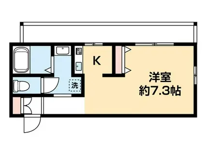 プライムタワー阿倍野40(ワンルーム/3階)の間取り写真
