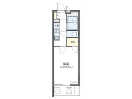 レオパレスエントピア(1K/2階)の間取り写真