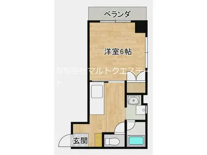 エクセレント紫原(1K/3階)の間取り写真