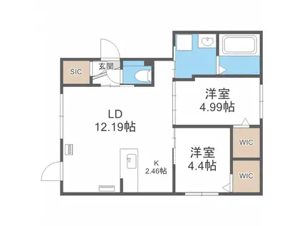 イル デコ356(2LDK/1階)の間取り写真