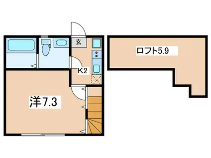 トレスコーマ2ND(1K/1階)の間取り写真