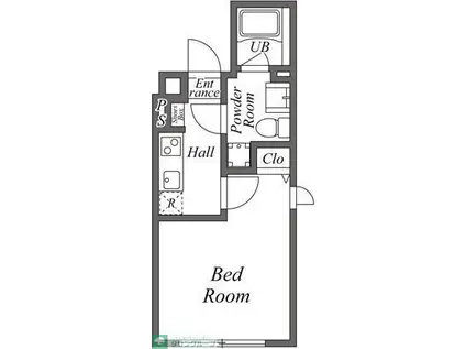 ユーレジデンス下北沢(1K/B1階)の間取り写真