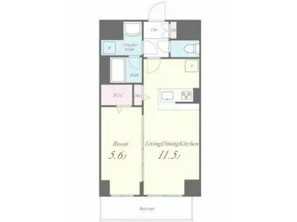 ブランエール戸越(1LDK/3階)の間取り写真