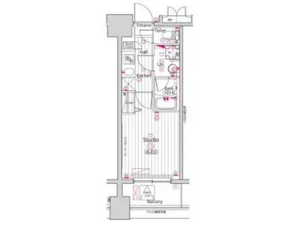 ガーラ・グランディ品川(1K/11階)の間取り写真