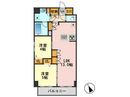 アーバンパーク船堀II(2LDK/3階)の間取り写真