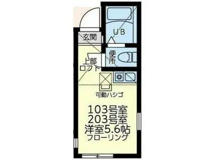 BRICKS上星川(ワンルーム/2階)の間取り写真