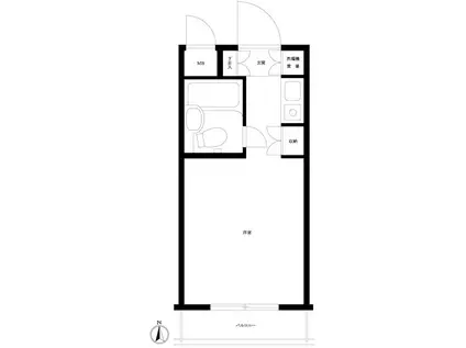 ルーブル新宿西落合(ワンルーム/1階)の間取り写真