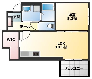アウローラ(1LDK/1階)の間取り写真