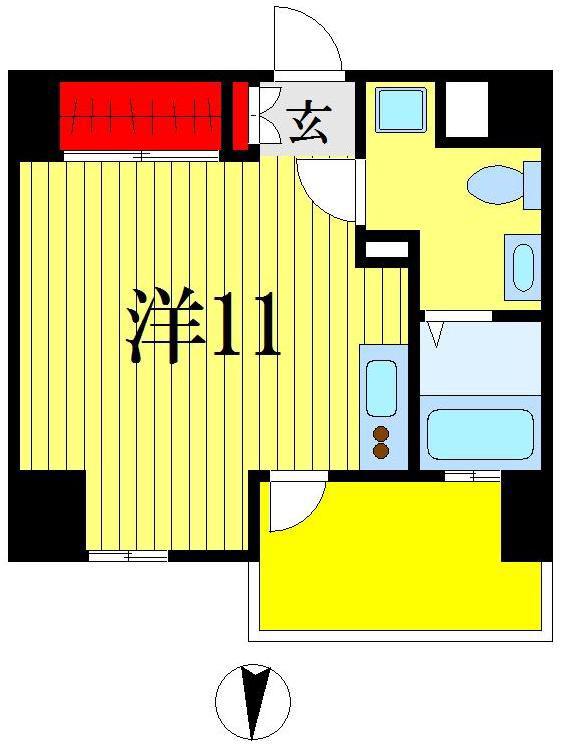 リエス千葉新宿(ワンルーム/6階)の間取り写真