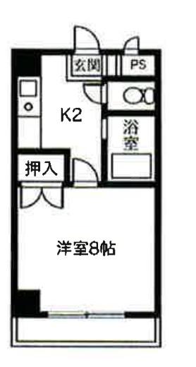 サンアヴェイル国府宮(1K/6階)の間取り写真