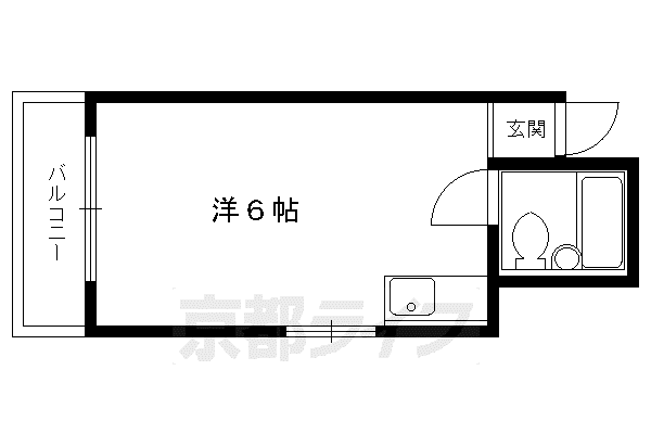 メゾン上賀茂(ワンルーム/2階)の間取り写真