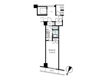 ステージファースト神田(1K/3階)の間取り写真