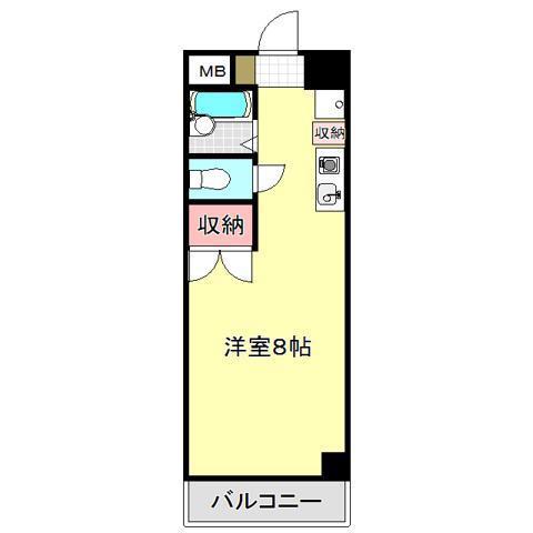 サンライズ一の宮(ワンルーム/2階)の間取り写真