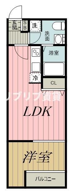 VAU HOUSE青葉の森(1LDK/1階)の間取り写真