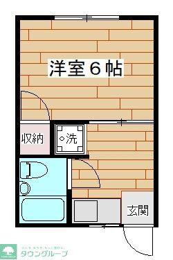 ローズハウス(1K/1階)の間取り写真