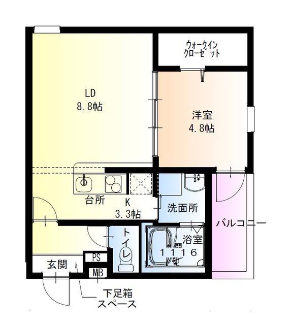 フジパレス高石駅南II番館(1LDK/3階)の間取り写真