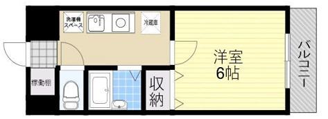 トーリエユタカ(1K/5階)の間取り写真