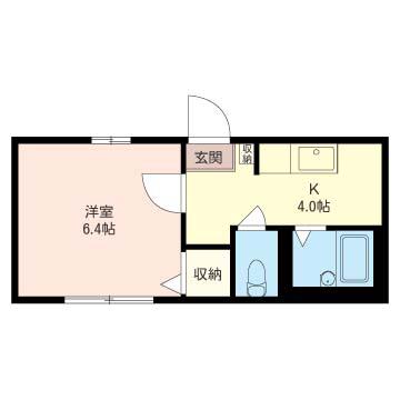 積和ハウス(1K/1階)の間取り写真