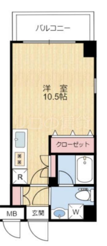 アライヴ・ヒロ(ワンルーム/5階)の間取り写真