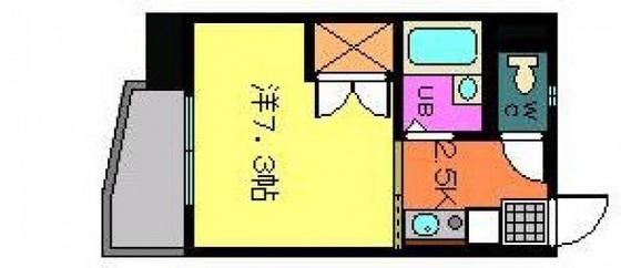 FUJIビル(1K/4階)の間取り写真