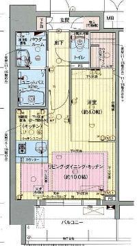 プレサンス丸の内レジデンス(1LDK/13階)の間取り写真