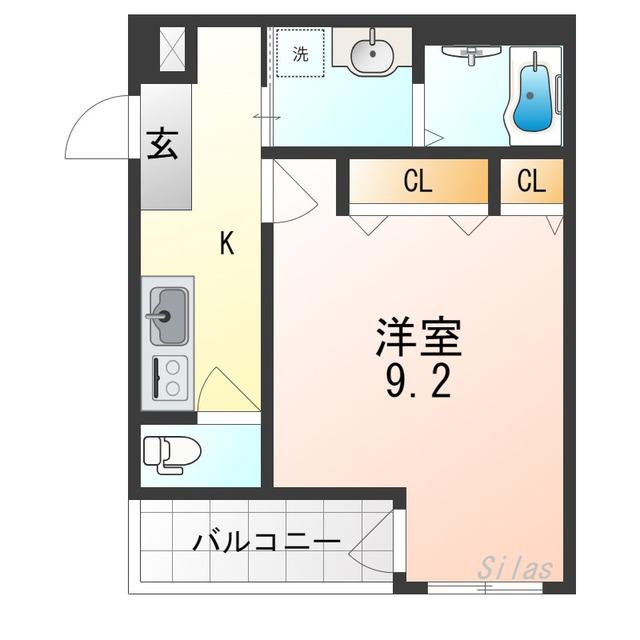フジパレス今川公園I番館(1K/1階)の間取り写真