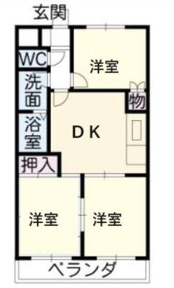 エステート23(3DK/2階)の間取り写真