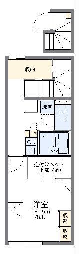 レオパレスパピヨンA(1K/2階)の間取り写真