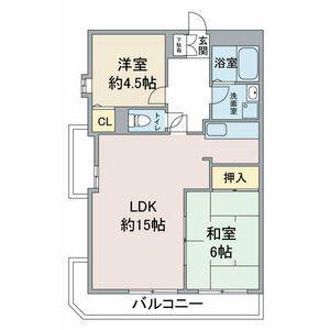 NODA GULANDE(2LDK/2階)の間取り写真