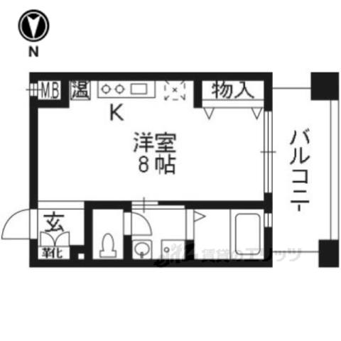 BREAD GARDEN(ワンルーム/3階)の間取り写真
