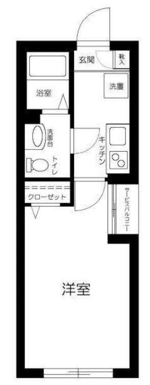 リタ王子神谷(1K/5階)の間取り写真