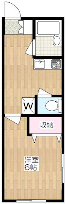 ウィング三軒茶屋(1K/2階)の間取り写真
