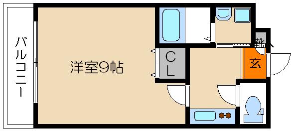 COTO GLANCE一乗寺駅前(1K/5階)の間取り写真