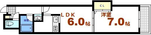 STAY-IN NOSE(1LDK/4階)の間取り写真
