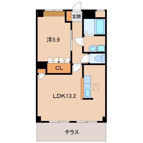コンフォース21(1LDK/1階)の間取り写真