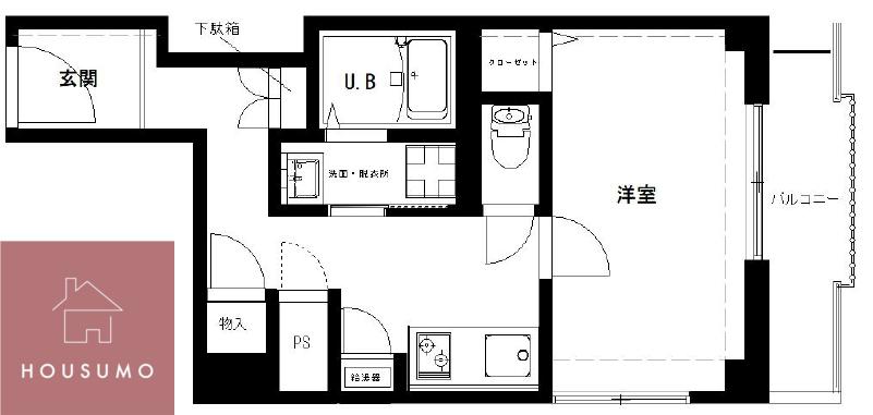 シャンボール第2新大阪(1K/11階)の間取り写真