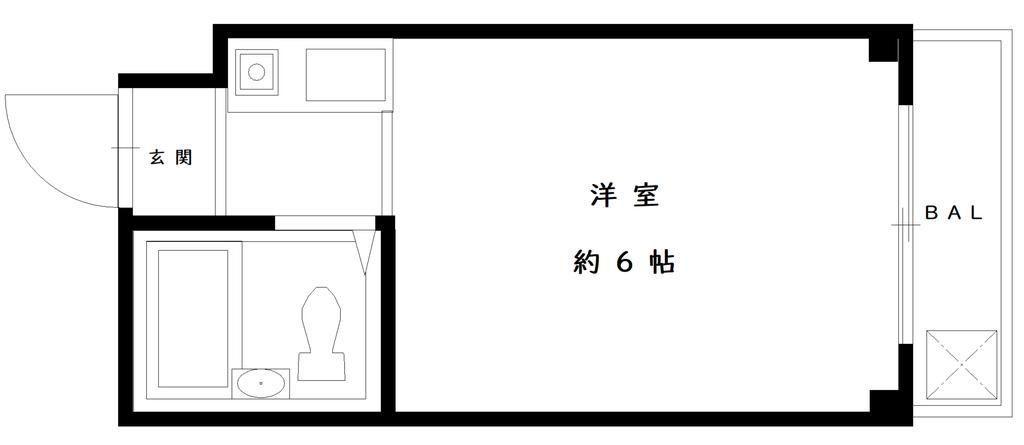 ビルディングII菅原(1K/2階)の間取り写真
