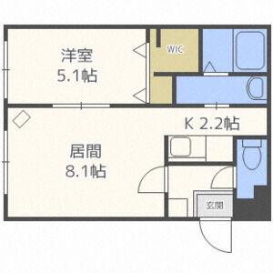 サンステージS5W12(1LDK/3階)の間取り写真